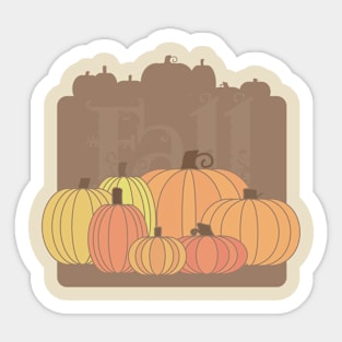 Fall pumpkins [pastel] Sticker